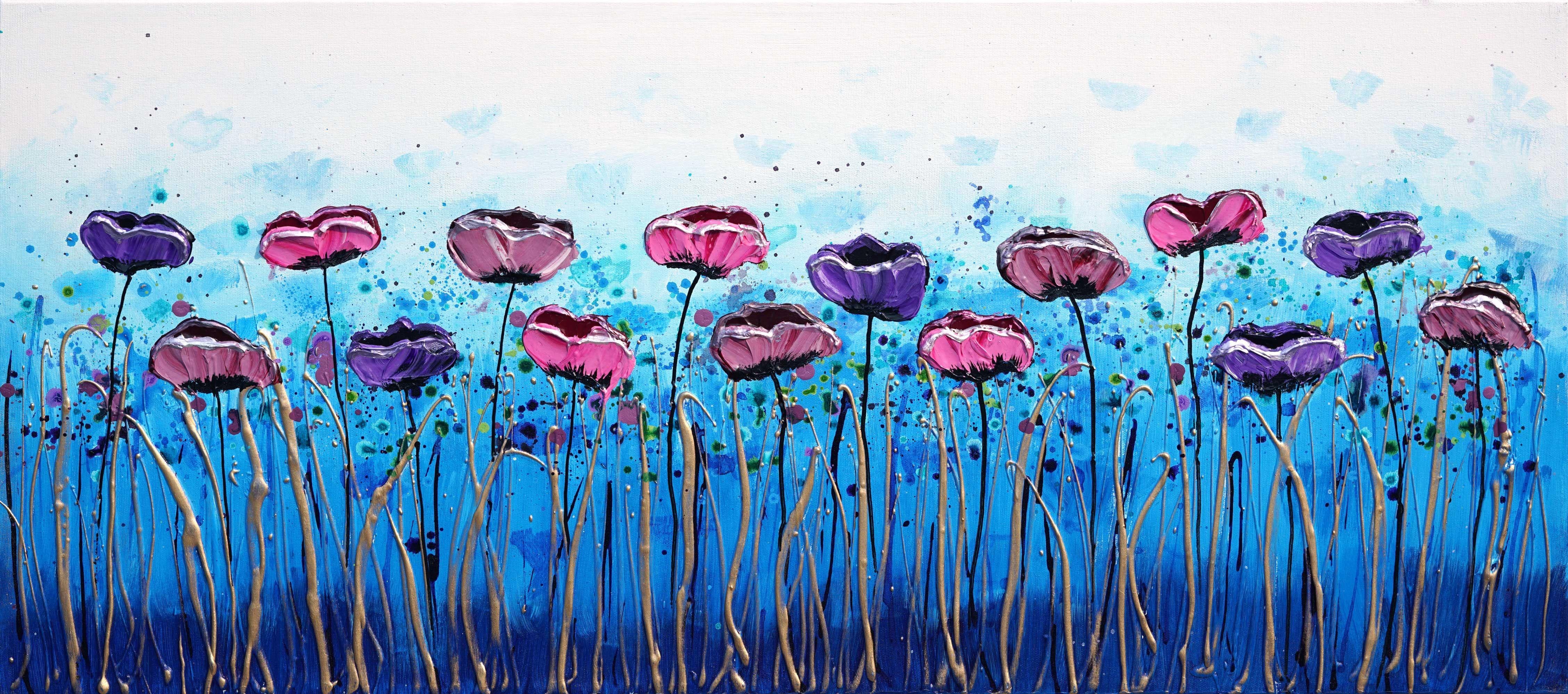 Danza floreale, Pittura, Acrilico su tela - Painting di Amanda Dagg