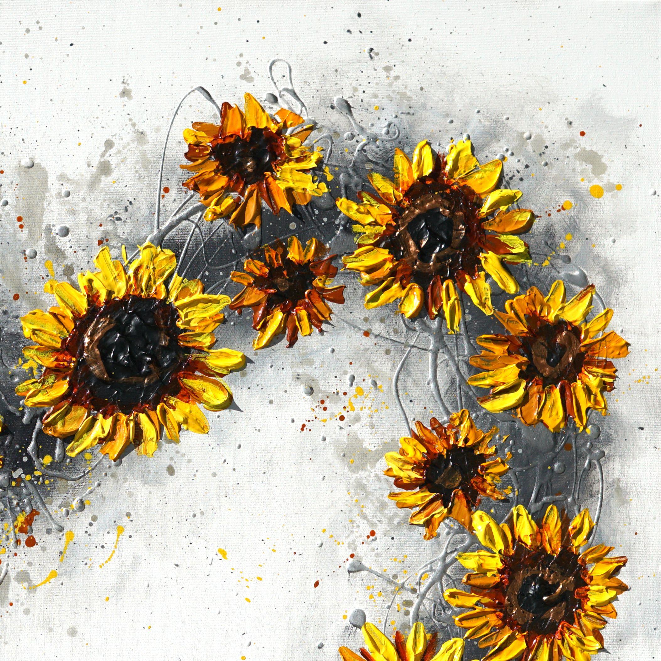 Pintura original sobre lienzo con una bella textura.  100% Hecho a mano    TÍTULO: Corazón de felicidad    MEDIO: Pinturas acrílicas profesionales de alta calidad. Barnizado para mayor protección y longevidad.    SUPERFICIE: Pintada sobre un lienzo