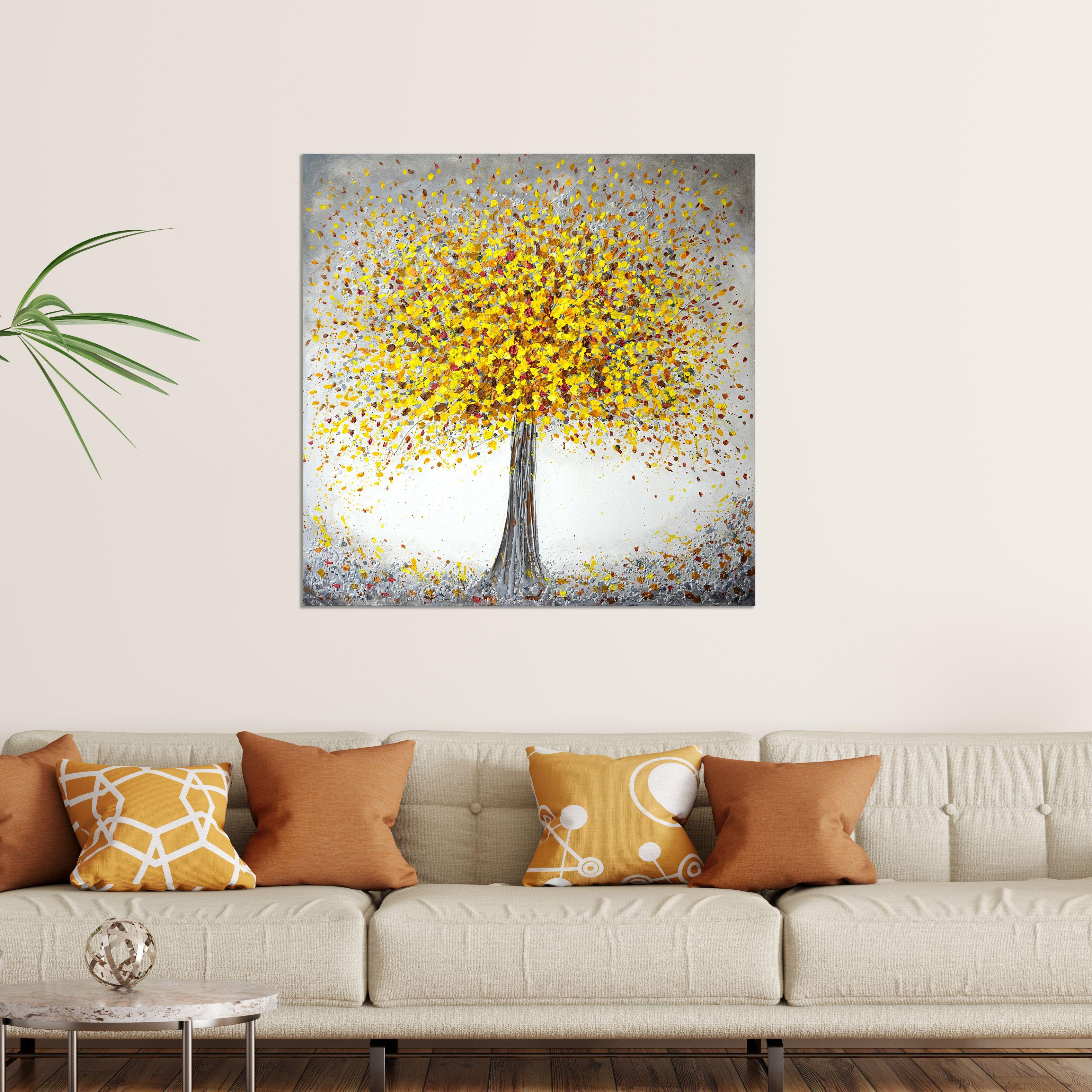 Árbol amarillo jubiloso, Pintura, Acrílico sobre lienzo en venta 1
