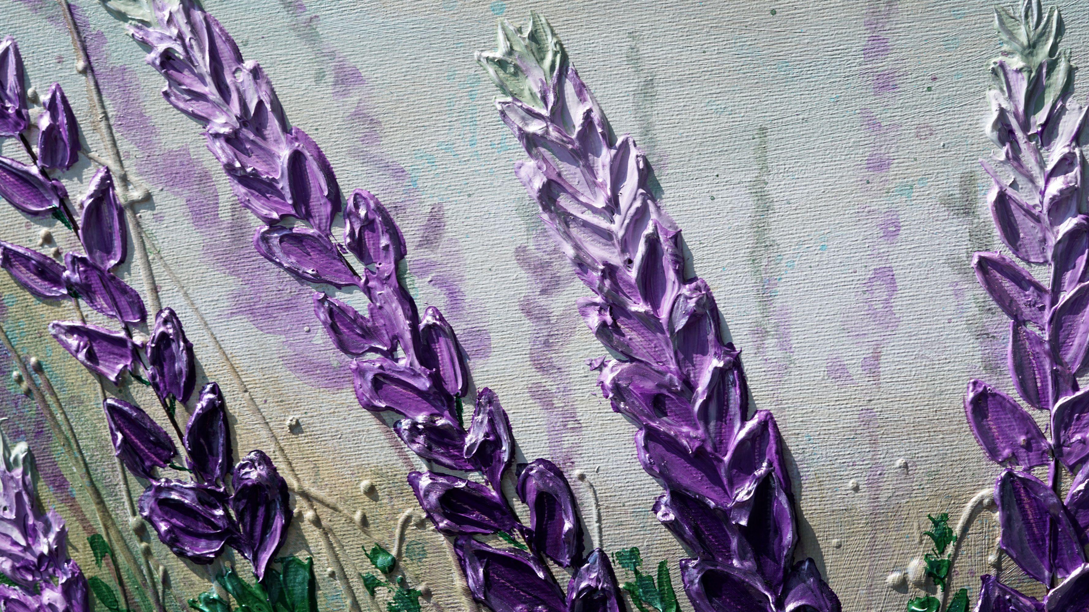 how to paint lavender flowers in acrylic