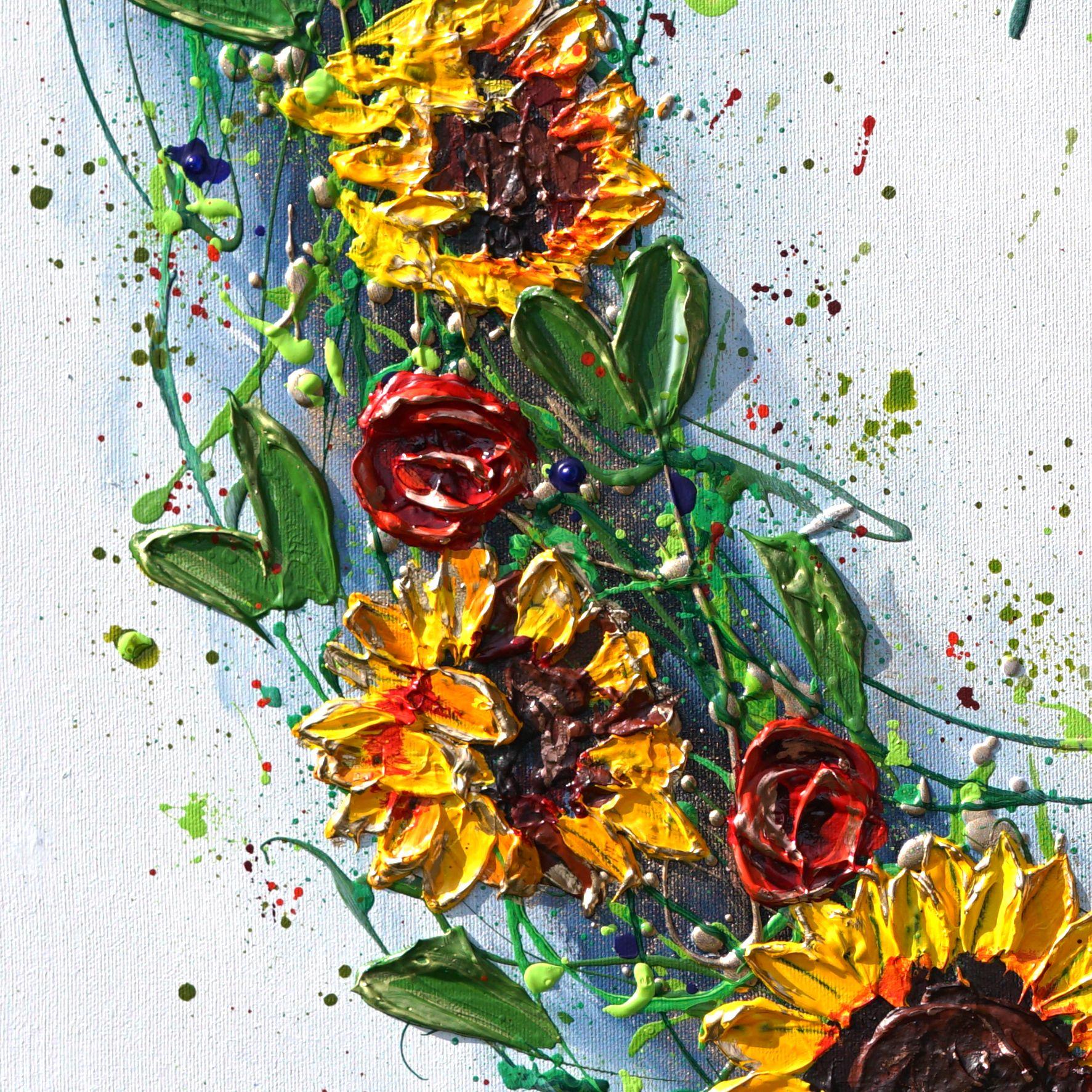 Que tu corazón florezca de amor, Pintura, Acrílico sobre lienzo en venta 1