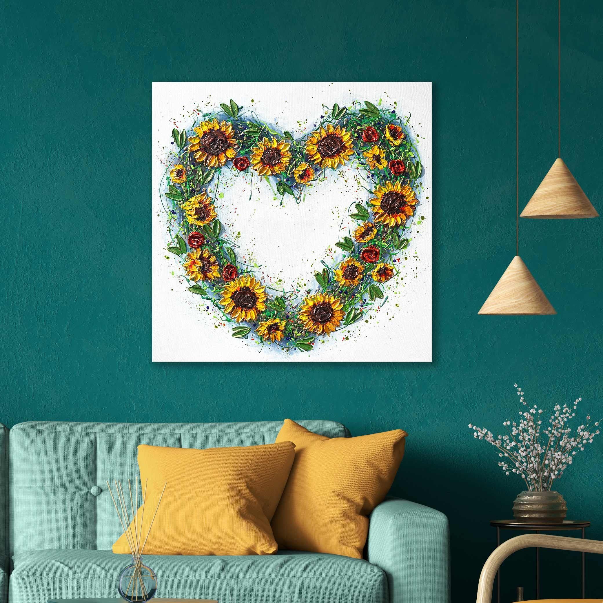 Que tu corazón florezca de amor, Pintura, Acrílico sobre lienzo en venta 2