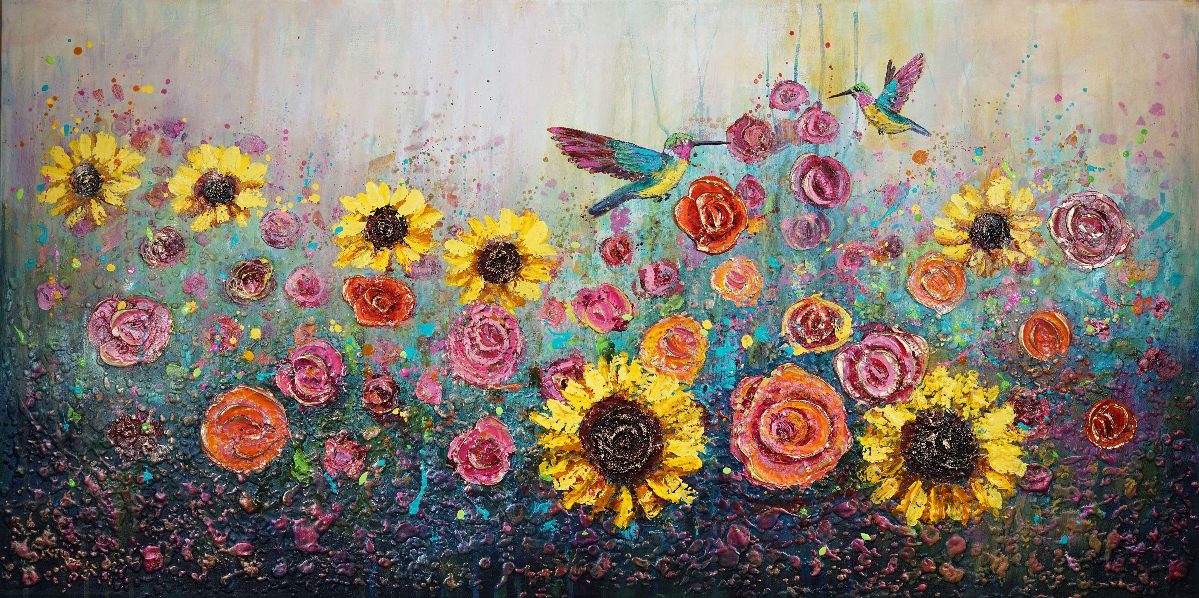 Armonía de la Naturaleza, Pintura, Acrílico sobre lienzo - Painting de Amanda Dagg