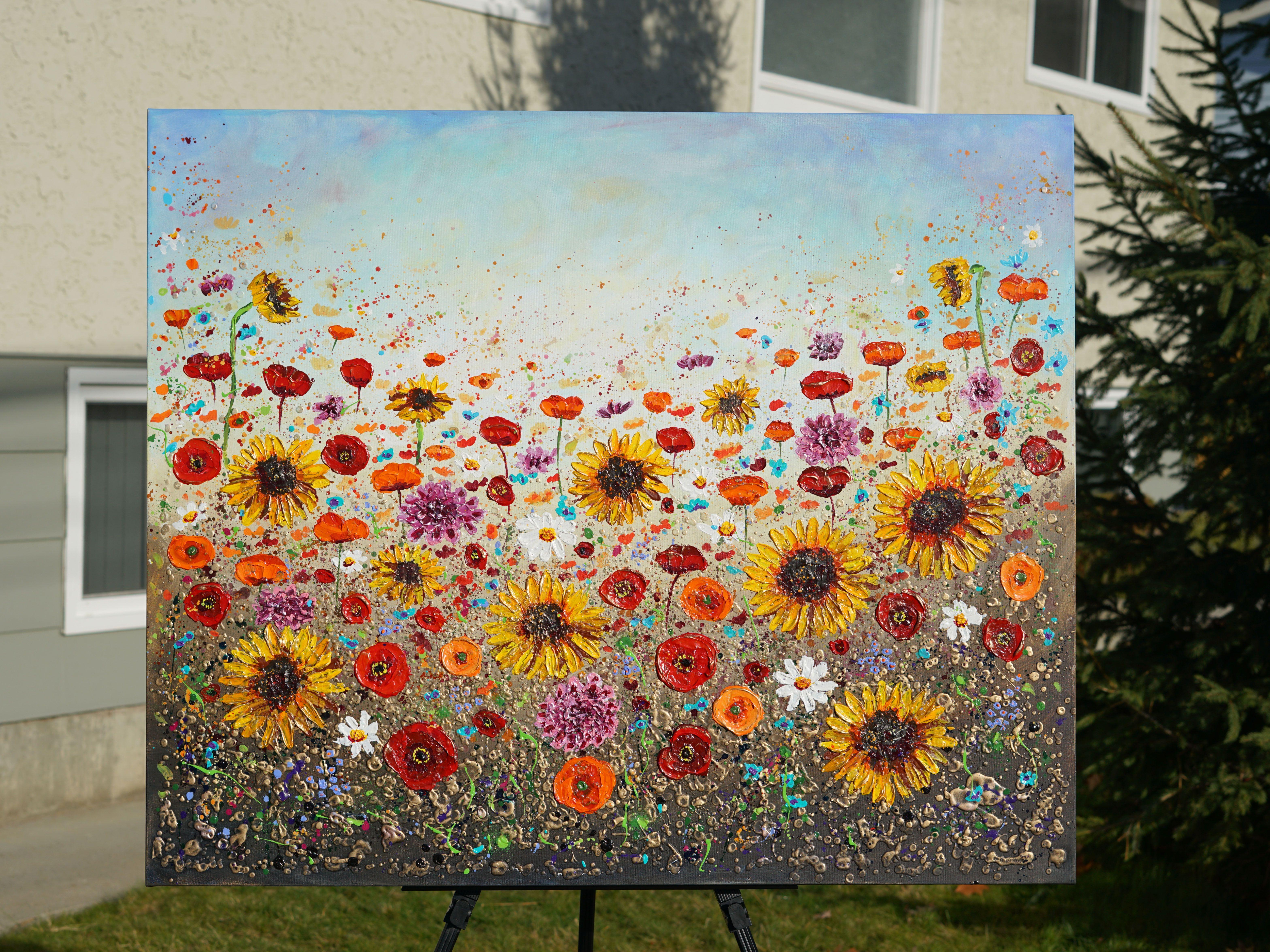 Canción de las flores silvestres, Pintura, Acrílico sobre lienzo - Painting Contemporáneo de Amanda Dagg