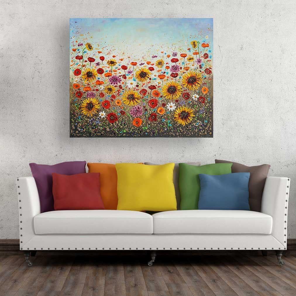 Canción de las flores silvestres, Pintura, Acrílico sobre lienzo en venta 2