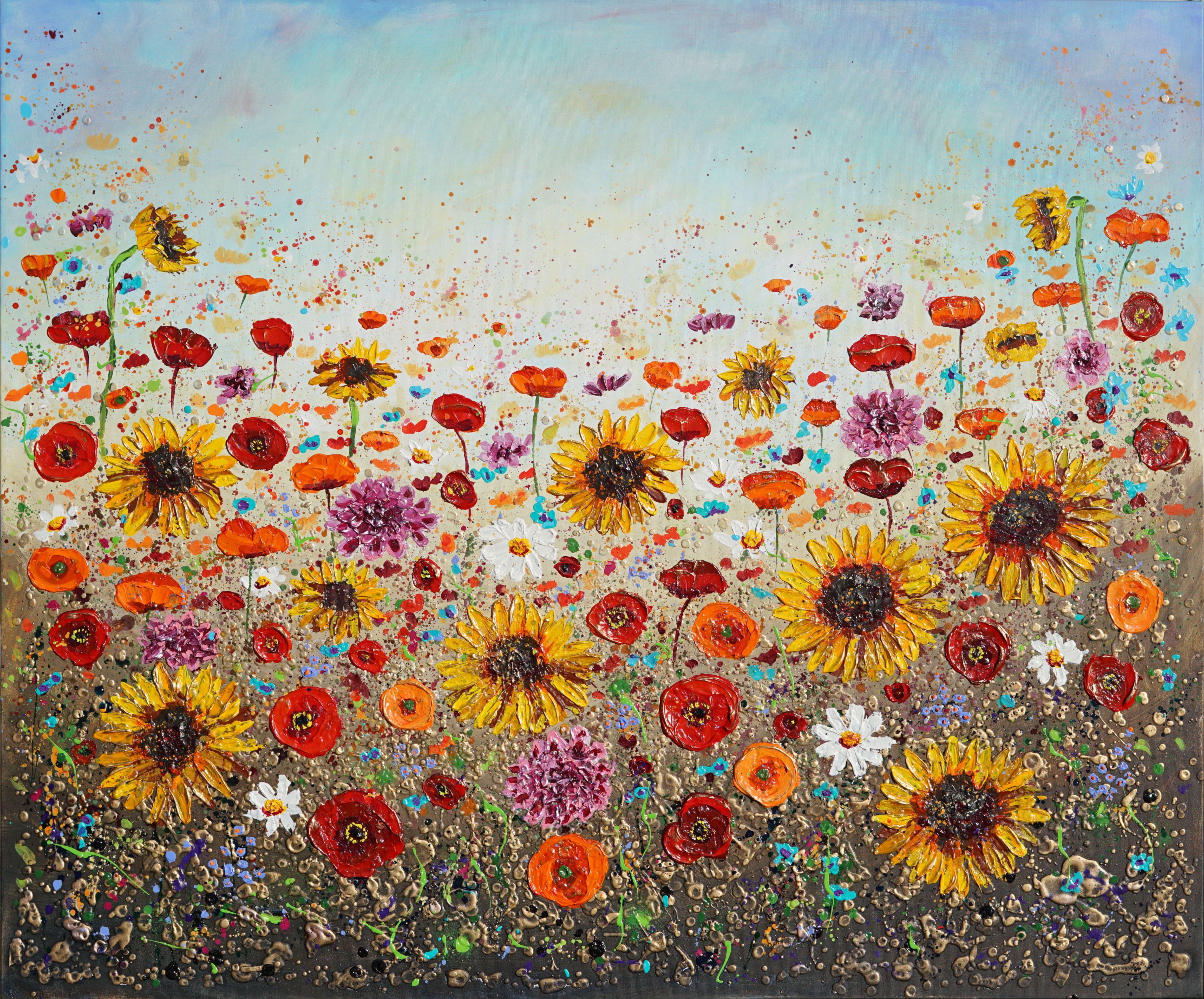 Canción de las flores silvestres, Pintura, Acrílico sobre lienzo - Painting de Amanda Dagg