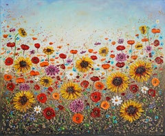 Song of the Wildflowers, Painting, Acrylic on Canvas