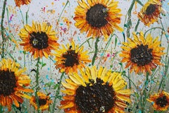 Sunflower Joy, Painting, Acrylic on Canvas