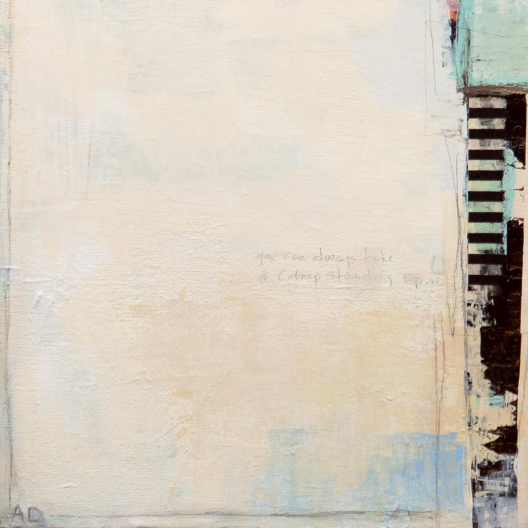 'Azure & Sand', California Figurative Abstraction, Pacific Art League, Palo Alto - Painting di Amanda Danitschek