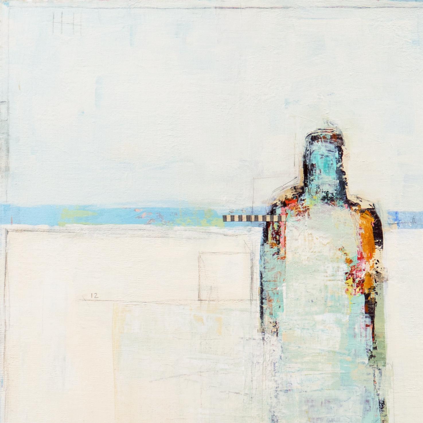 'Azure & Sand', California Figurative Abstraction, Pacific Art League, Palo Alto in vendita 2