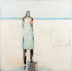 'Azure & Sand', California Figurative Abstraction, Pacific Art League, Palo Alto