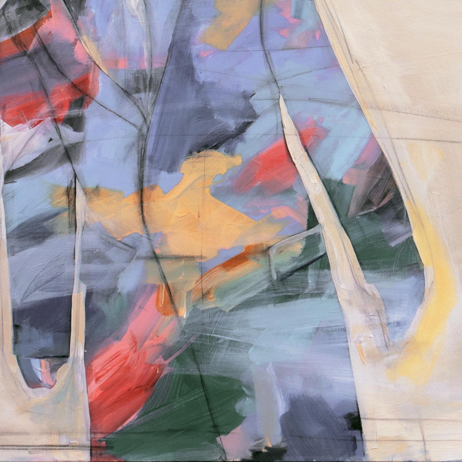 'Coat of Many Colors', California Figurative Abstraction, Pacific Art League - Modern Painting by Amanda Danitschek