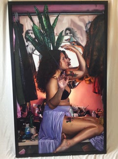 Amanda Greive, "The Room" Modern Surrealist Signed Oil on Panel