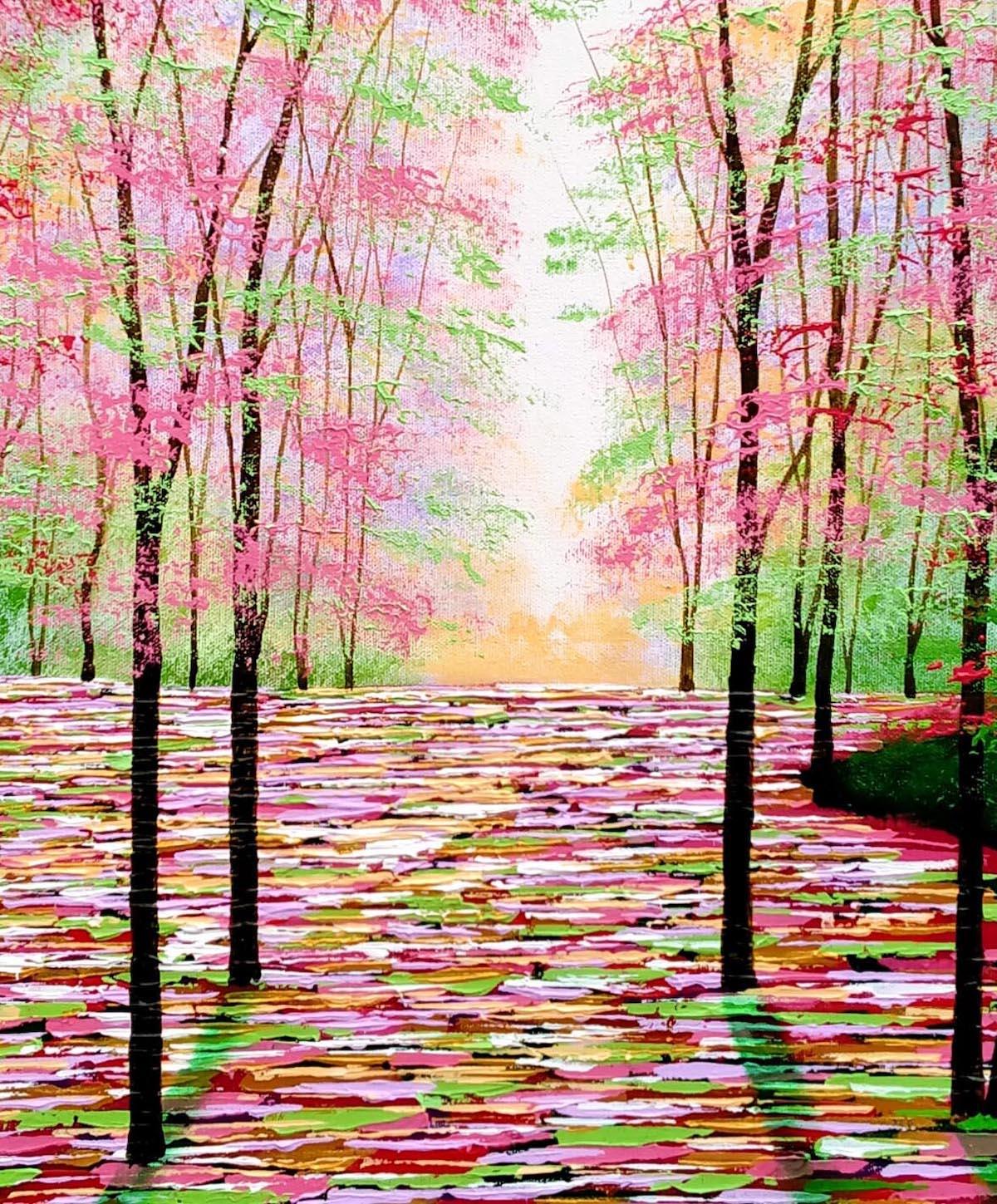 Un posto più tranquillo nella foresta di Amanda Horvath, Arte contemporanea, Pittura di paesaggio in vendita 2