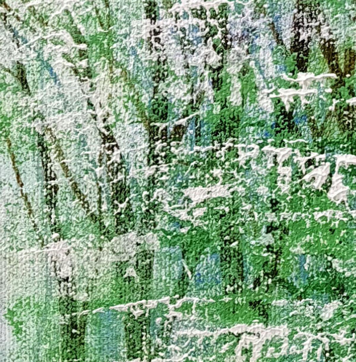 Vogel Kirschbaum Glade IV, Amanda Horvath, Zeitgenössisches Gemälde, Baumkunst im Angebot 3