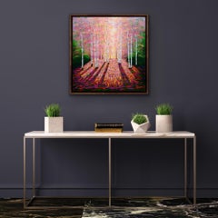 Peinture originale Golden Evening Light III d'Amanda Horvath, art de paysage