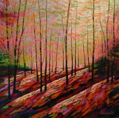 Amanda Horvath, Alchemy Wood, Original Woodland Painting, Affordable Art