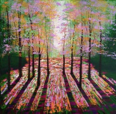 Amanda Horvath, Amber Days, Woodland Painting, Contemporary Art, Art Online