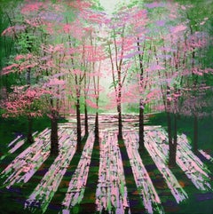 Amanda Horvath, Beyond the Morning, Woodland Landscape Art, Affordable Art
