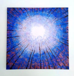 Amanda Horvath, Cloud Gazing Through Trees, Original Skyscape Painting