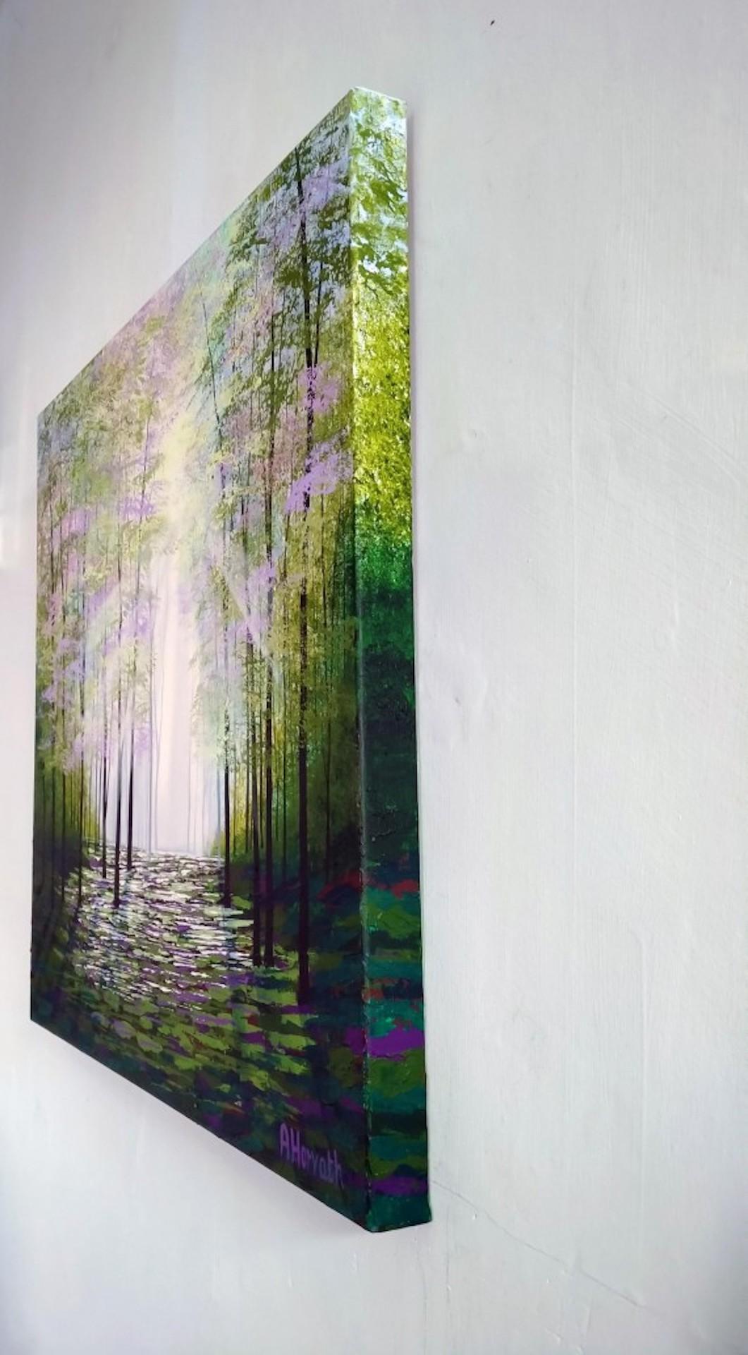 Amanda Horvath, Forest Wisdom, Woodland Landscape Art, Affordable Art For Sale 1
