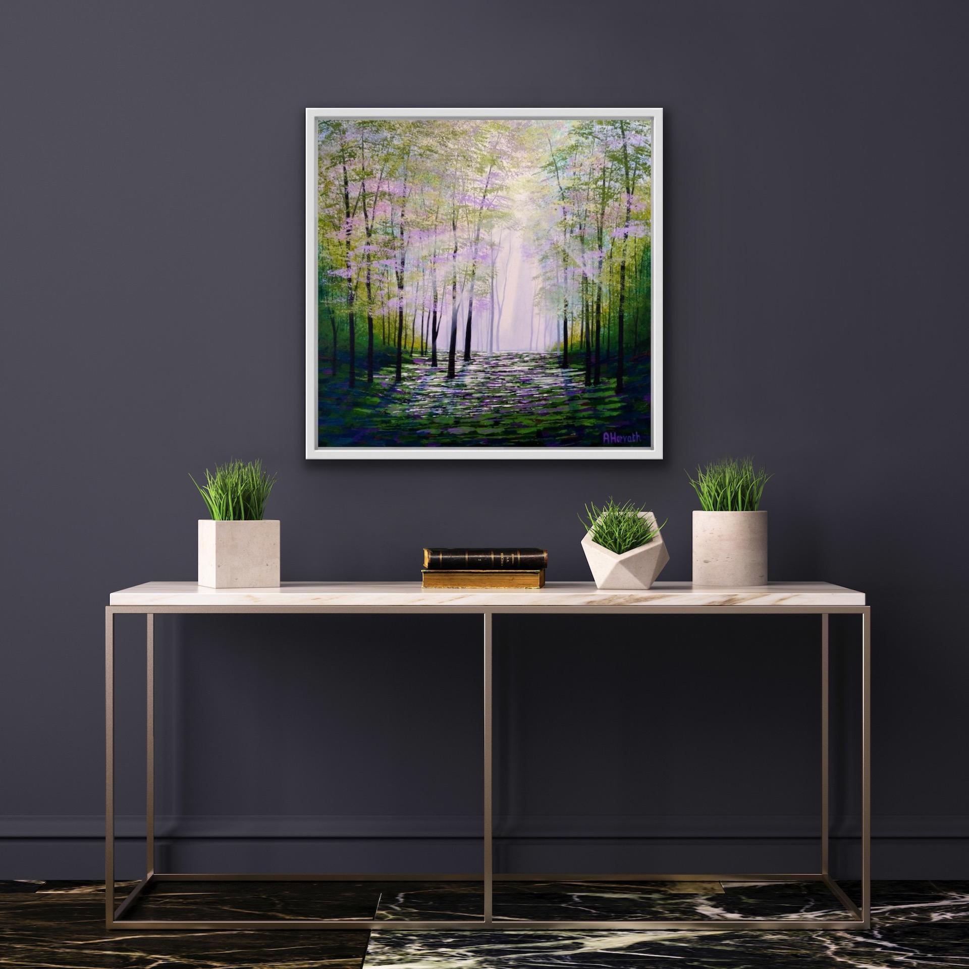 Amanda Horvath, Forest Wisdom, Woodland Landscape Art, Affordable Art For Sale 2