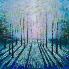 Amanda Horvath, Light in the Shadows, Contemporary Woodland Painting