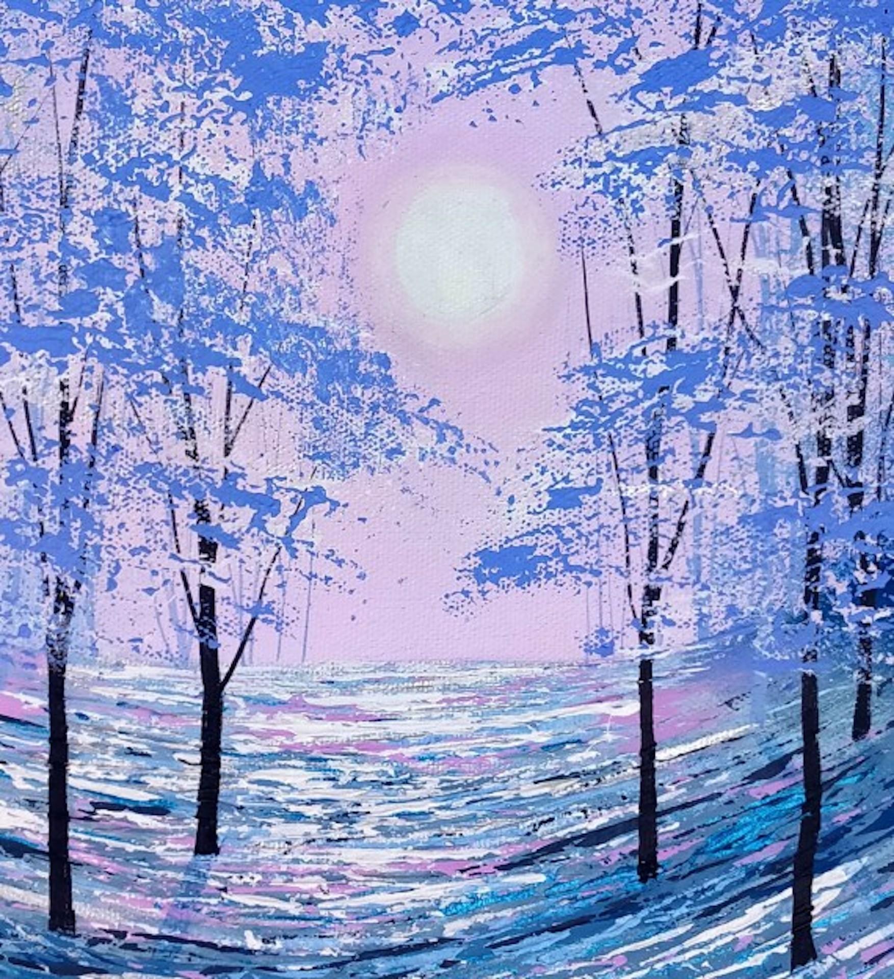 Amanda Horvath, Moonlight Phantasy, peinture contemporaine de bois en vente 3