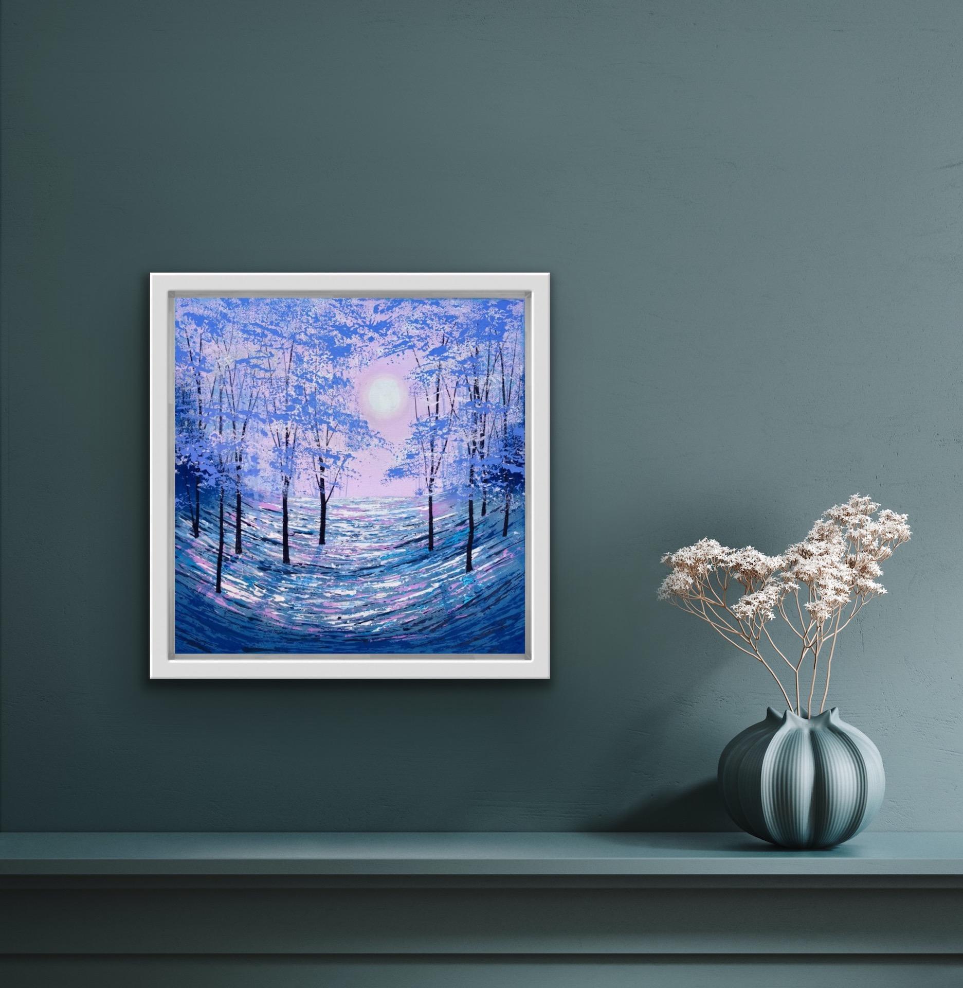 Amanda Horvath, Moonlight Phantasy, peinture contemporaine de bois en vente 8