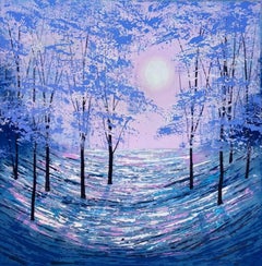 Amanda Horvath, Moonlight Phantasy, Contemporary Woodland Painting