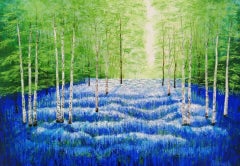 Amanda Horvath, Paradise Blue 111, Original Woodland Landscape Painting