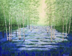 Amanda Horvath, Paradise Blue 2, Original landscape painting