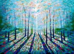 Amanda Horvath, Rainbow Forest, Original Landscape Art, Contemporary Art