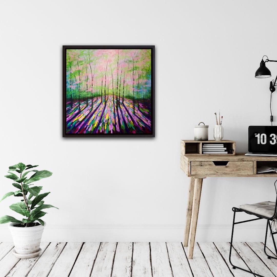 Amanda Horvath
Spring of Life
Original Acrylic Painting on Canvas
Acrylics on canvas
Image size: 76cmx76cmx3.5cms
Sold Unframed

“Spring of Life” is informed by some lovely woods near my home. Sunlight plays through beautiful leaves creating dappled