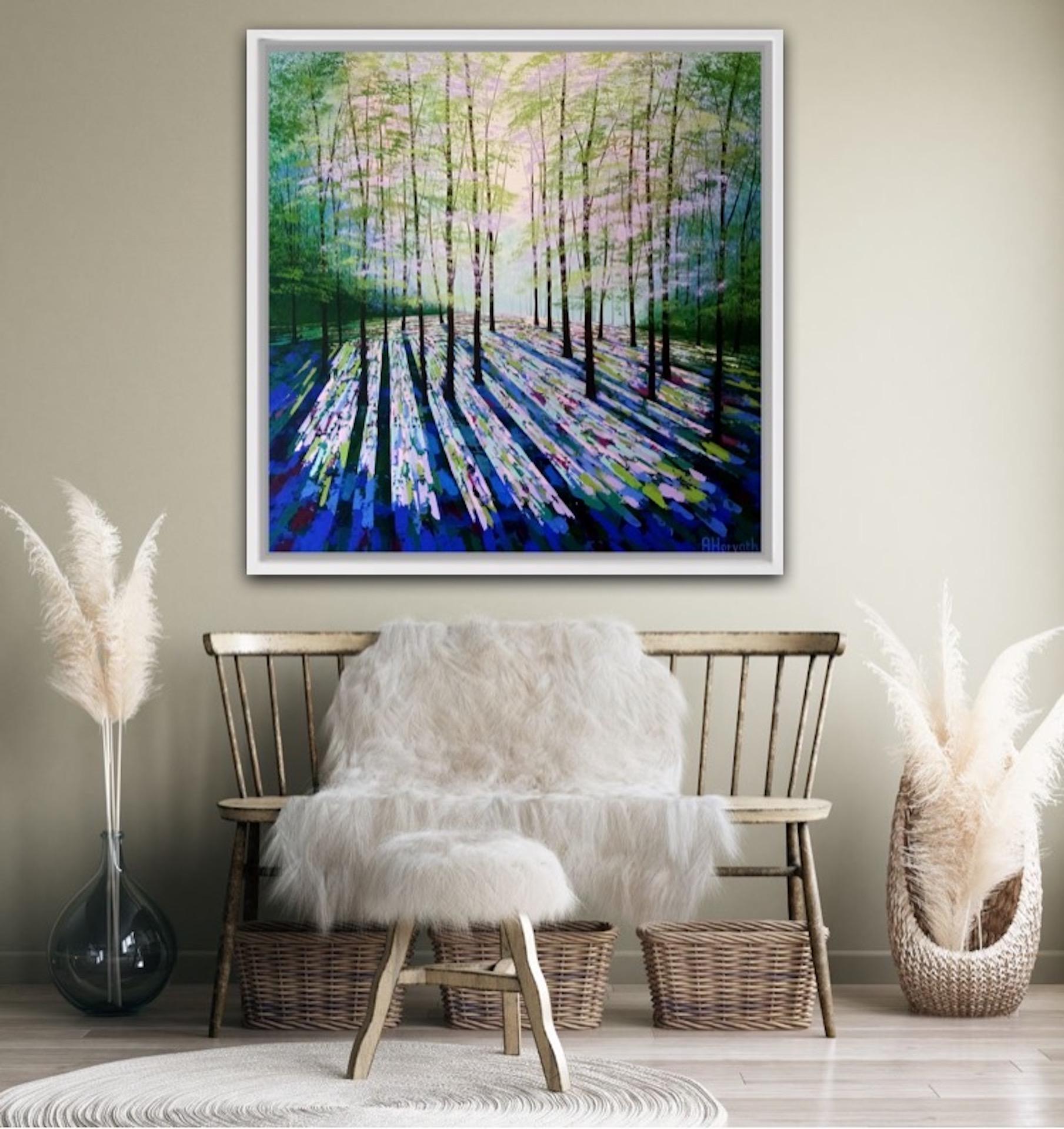 Amanda Horvath, Summer Sanctuary, Original Contemporary Landscape Painting For Sale 6