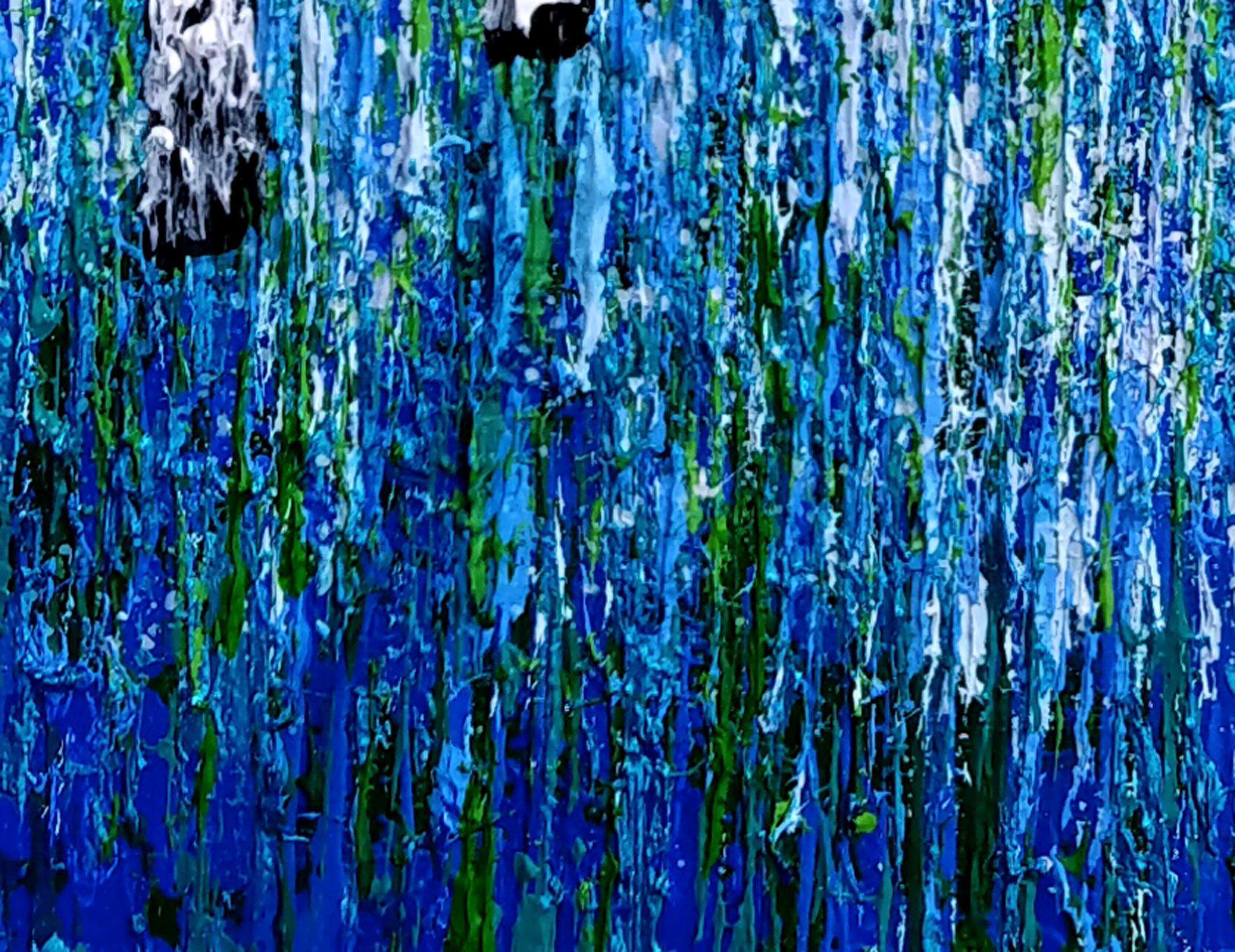 Blauer Frühlings Glade – Painting von Amanda Horvath