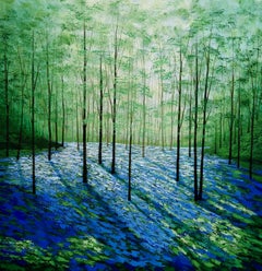 The Bluebell Wood, Landschaft, Blumen, Natur 