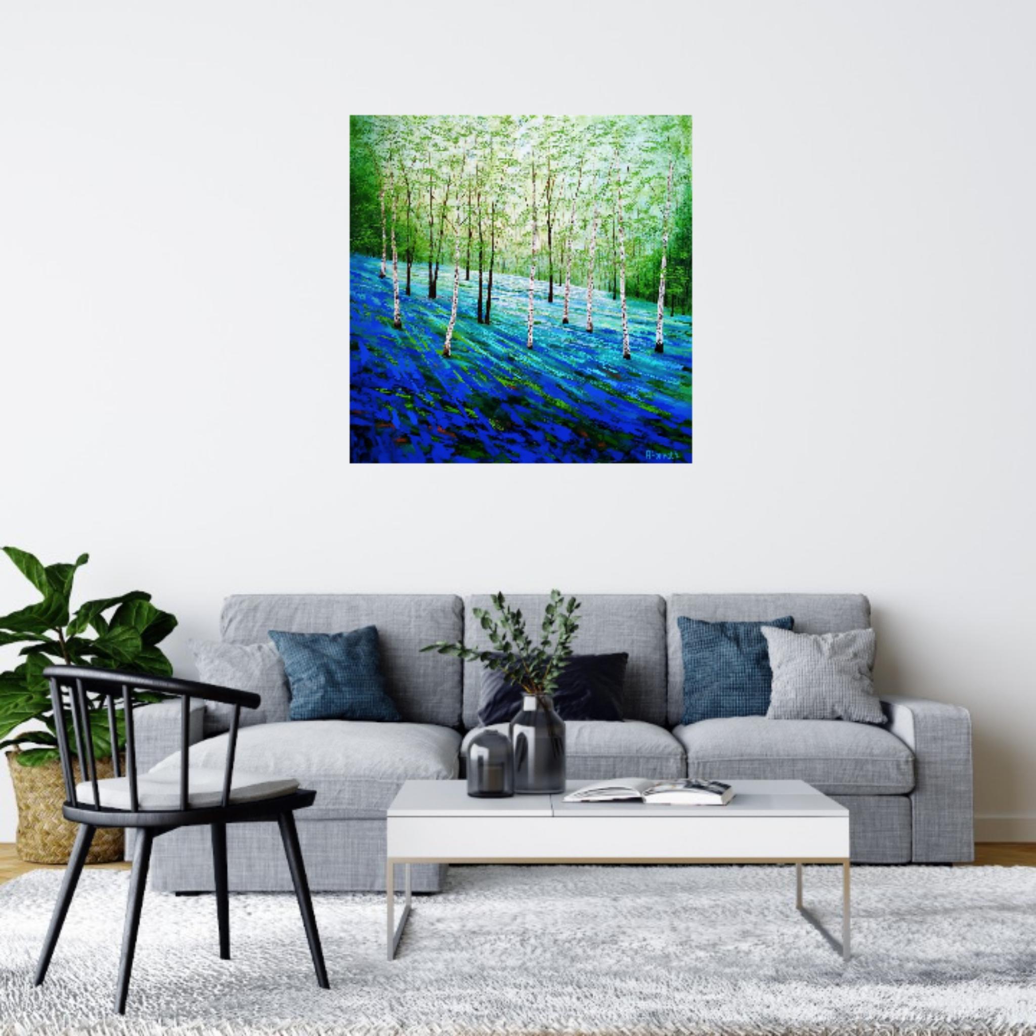 Summer Dreams, original painting, landscape, abstract - Painting by Amanda Horvath