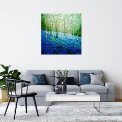 Sogni d'estate, dipinto originale, paesaggio, astratto