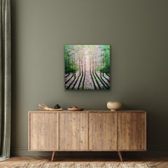 Summer Lights, Contemporary Landscape Art, Bright Woodland Painting