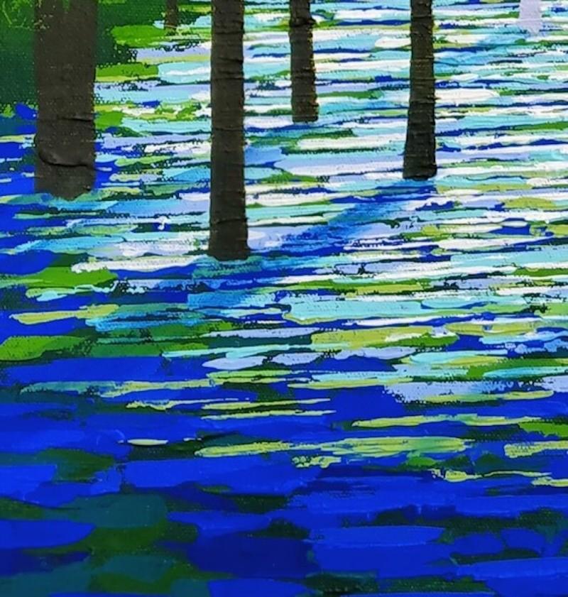 Sunlight Woods, original landscape painting, contemporary art  For Sale 1