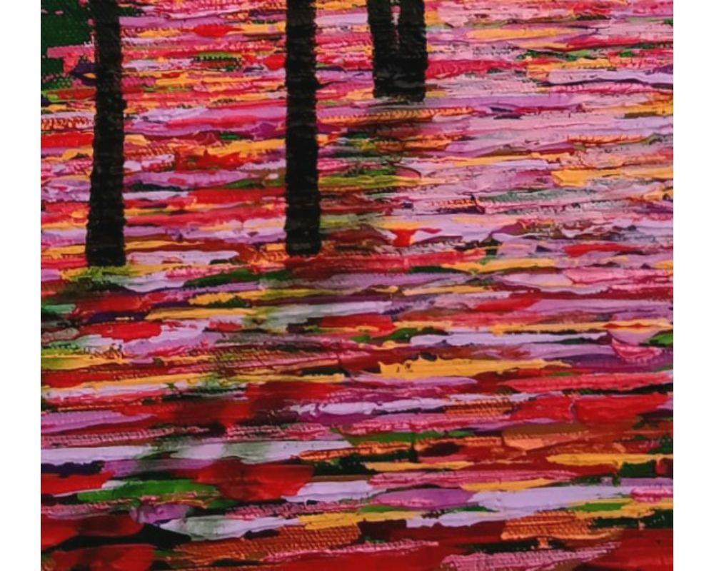 Sunshine in Amber, Amanda Horvath, Landscape Painting, Tree Art, Bright Artwork For Sale 5