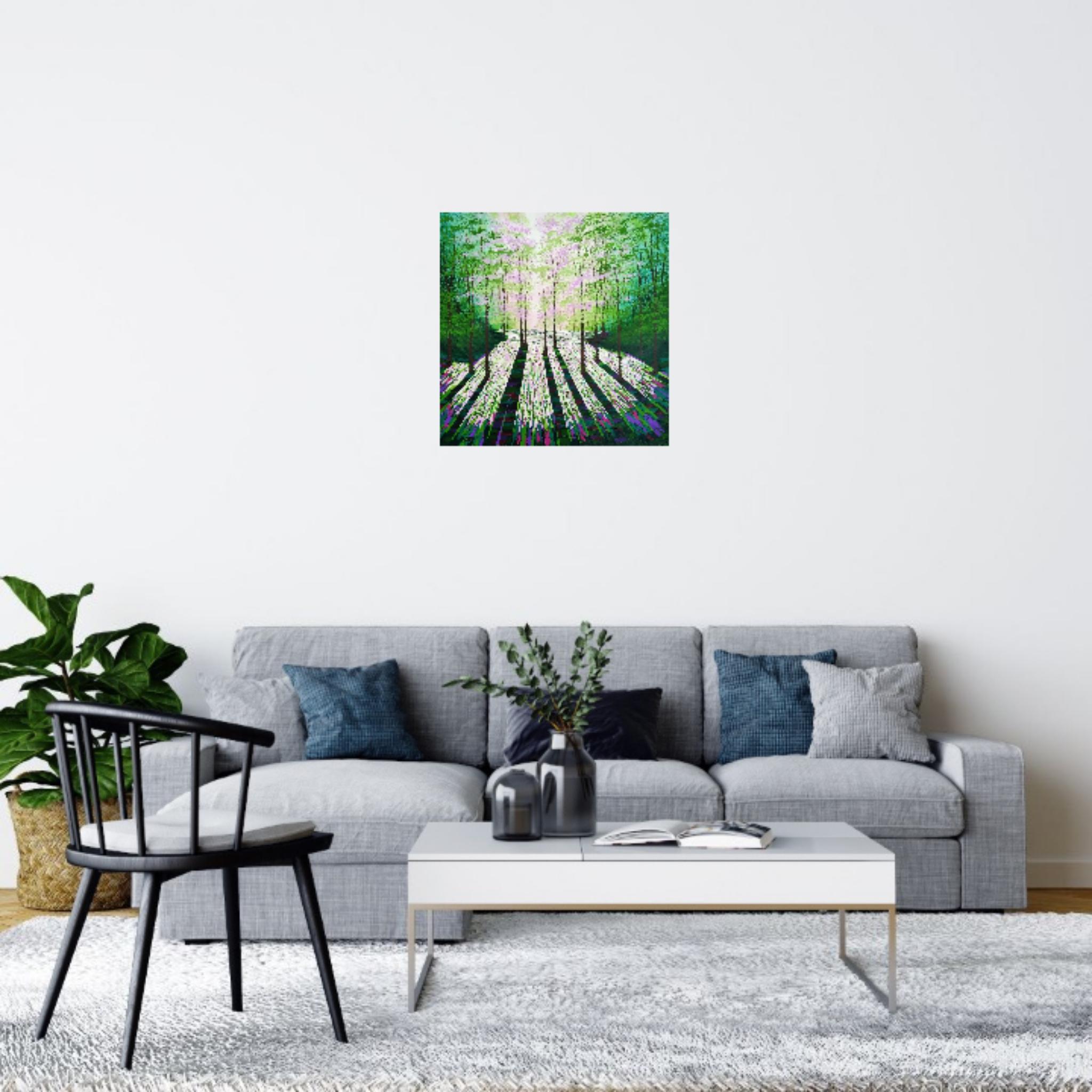 La foresta parla - Abstract Painting Nero di Amanda Horvath