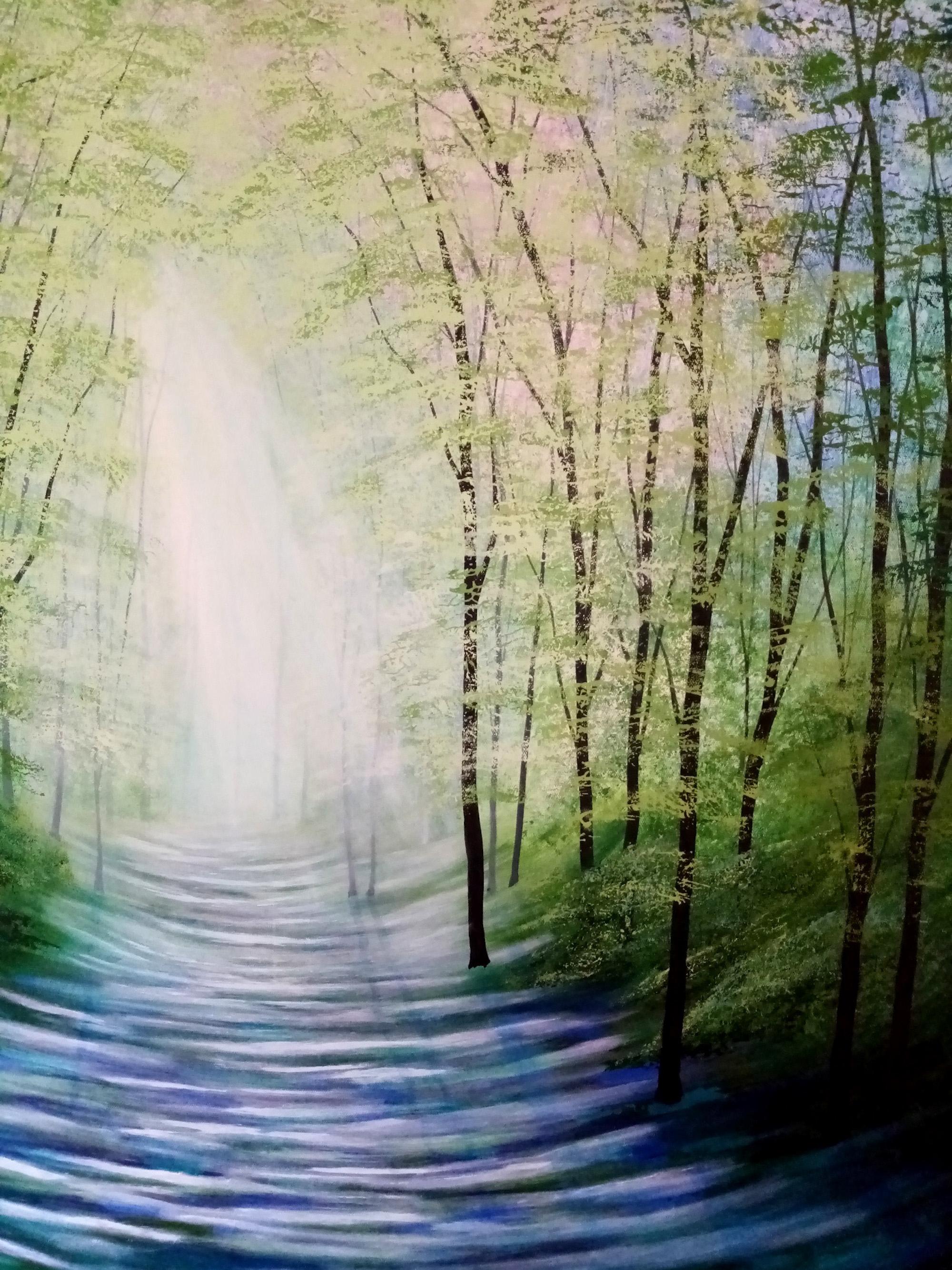 Timeless Tranquility - Realist Painting by Amanda Horvath