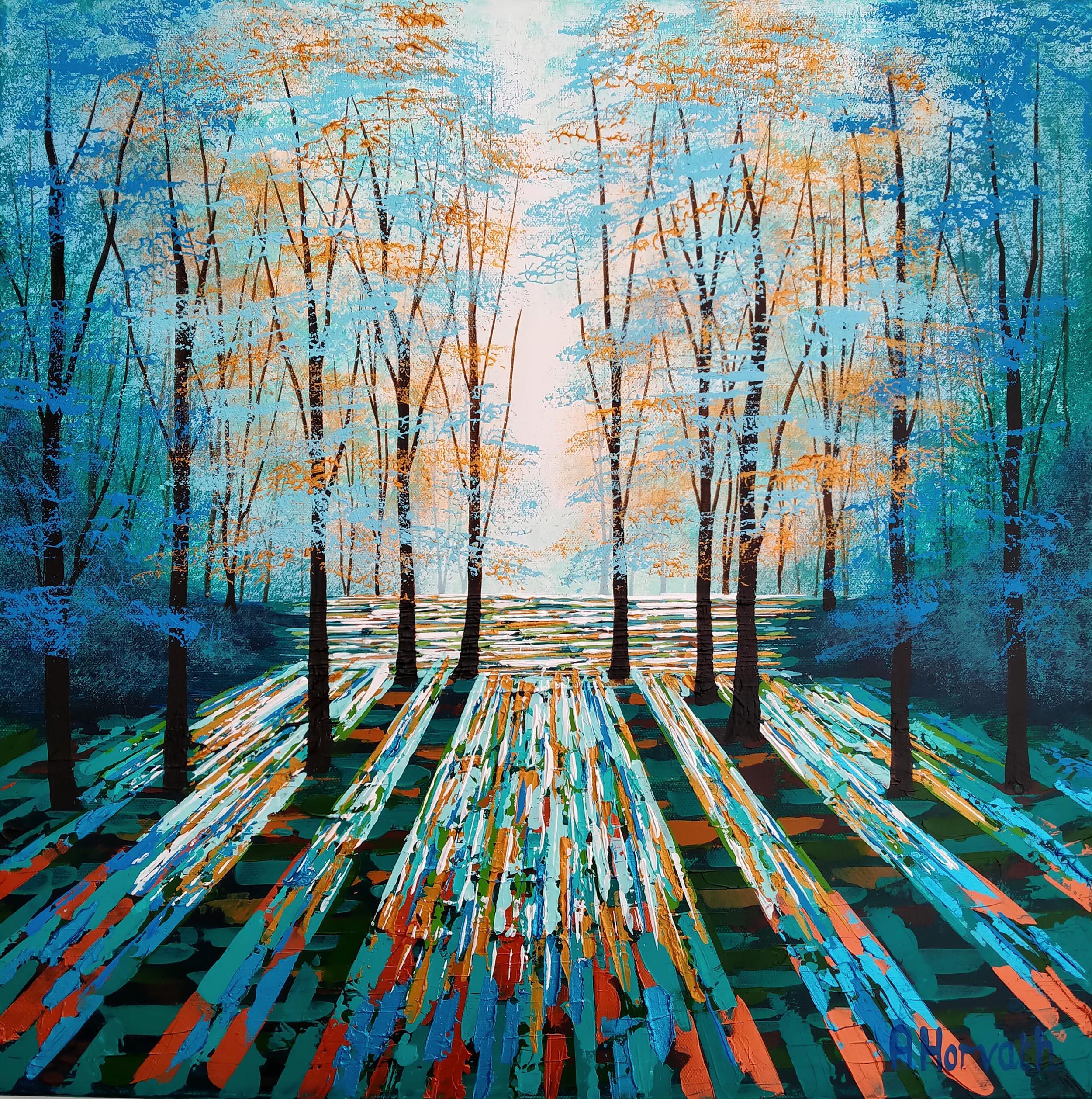 Amanda Horvath Abstract Painting - Woodland Charm