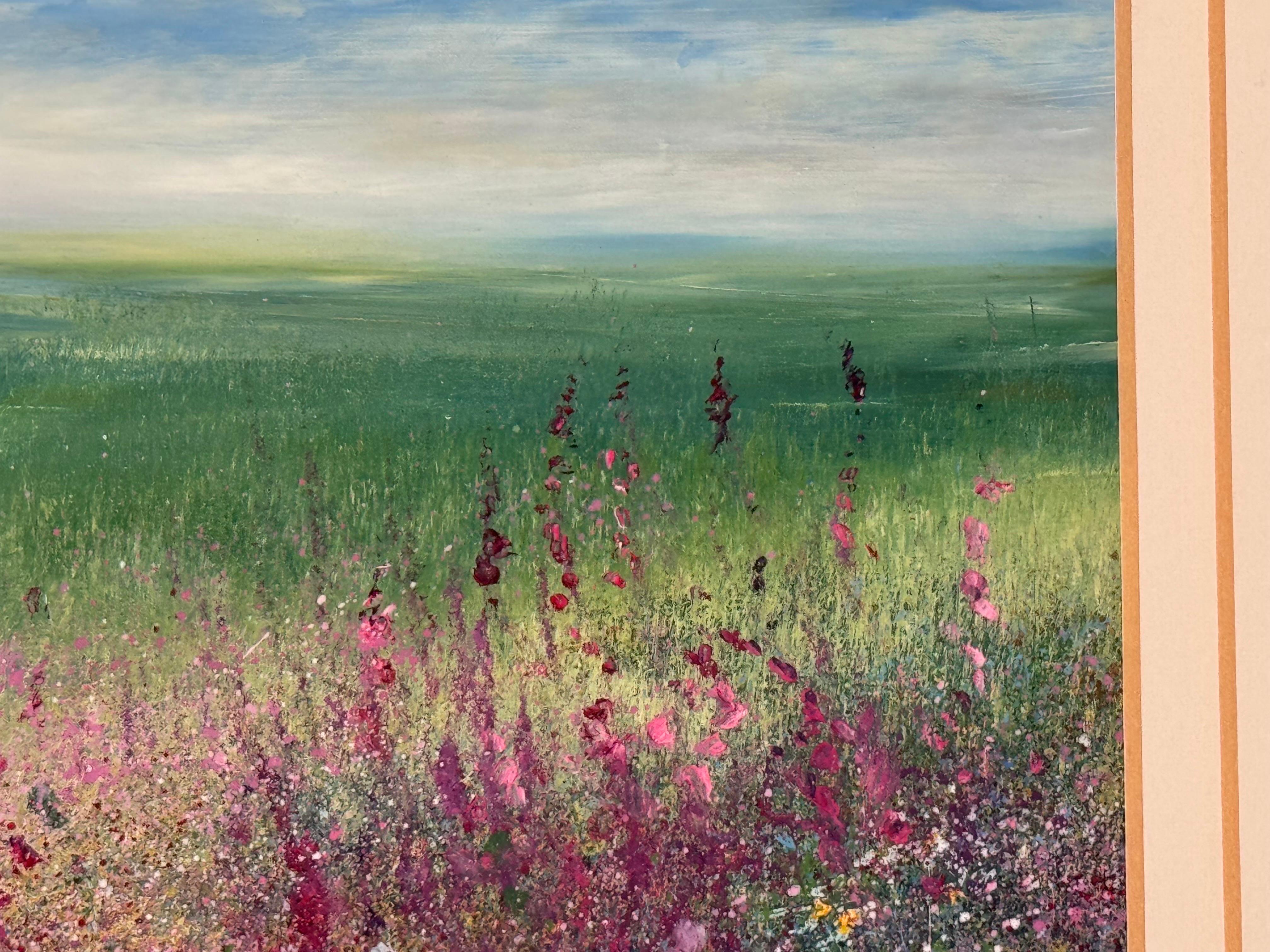 Feld mit Fingerhüten in der britischen Sommerlandschaft von einem zeitgenössischen Künstler im Angebot 6