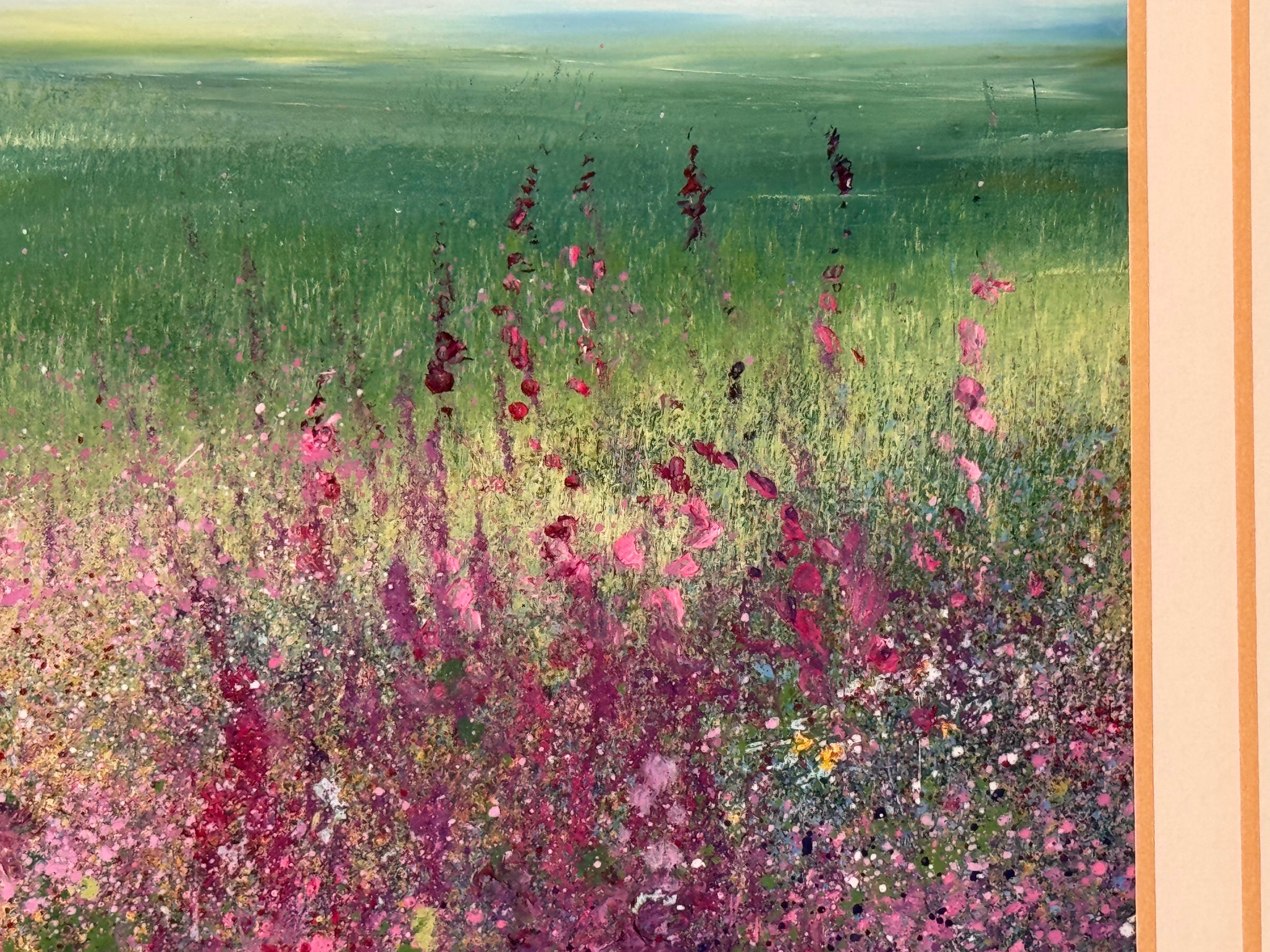 Feld mit Fingerhüten in der britischen Sommerlandschaft von einem zeitgenössischen Künstler im Angebot 1