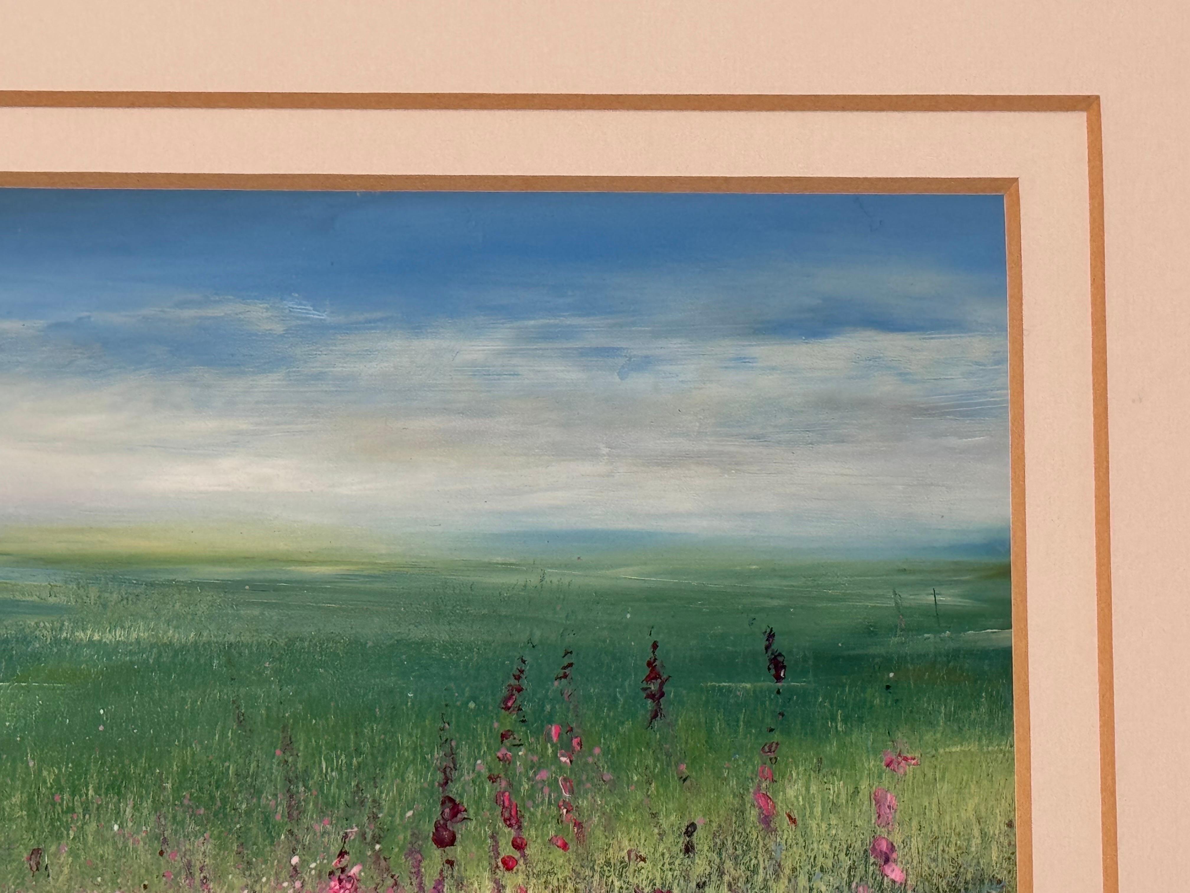 Feld mit Fingerhüten in der britischen Sommerlandschaft von einem zeitgenössischen Künstler im Angebot 3