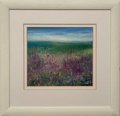 Field of Foxgloves in the British Summer Countryside by Contemporary Artist