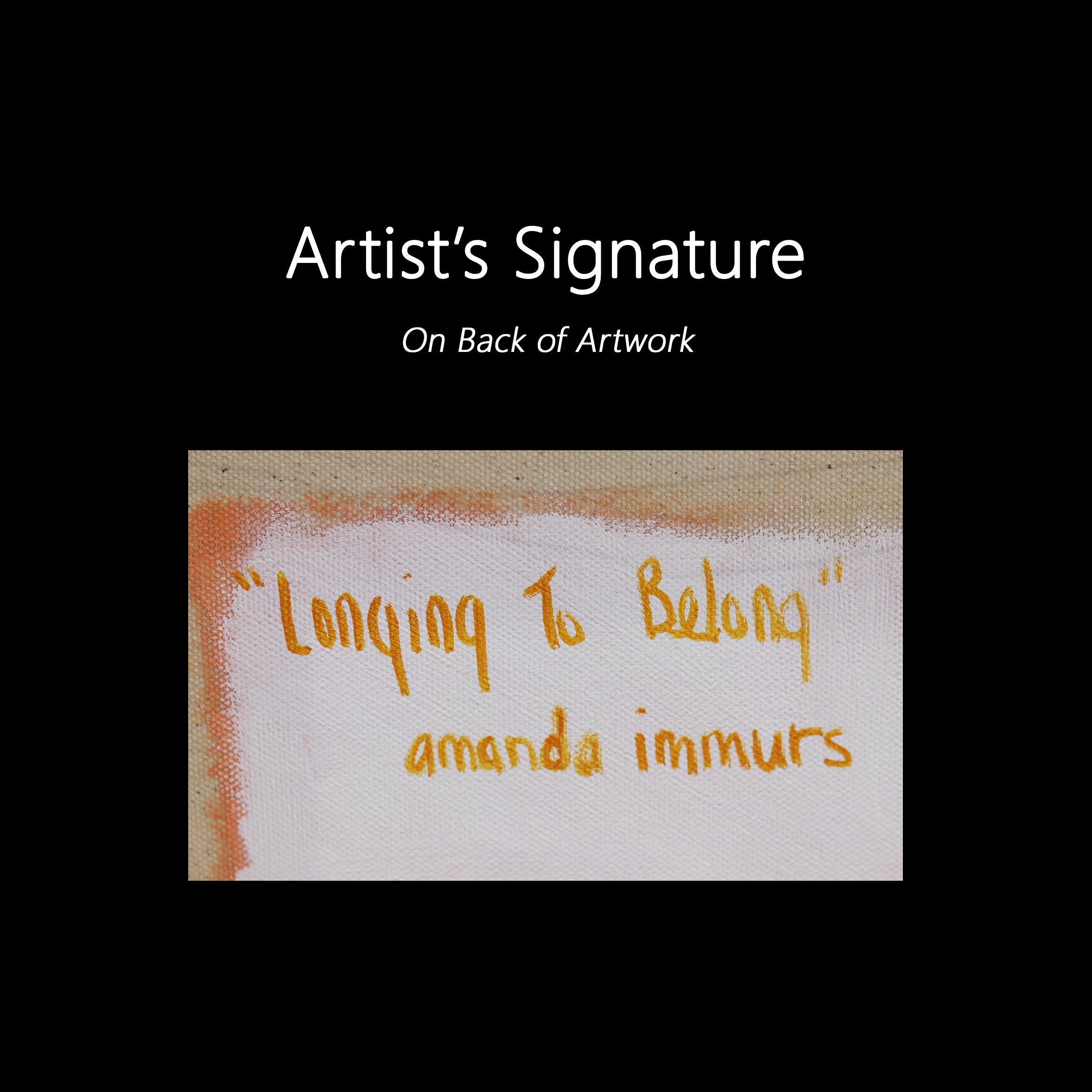 Longing to Belong - Figurative Surrealist Quirky Raccoon Portrait Oil Painting For Sale 6
